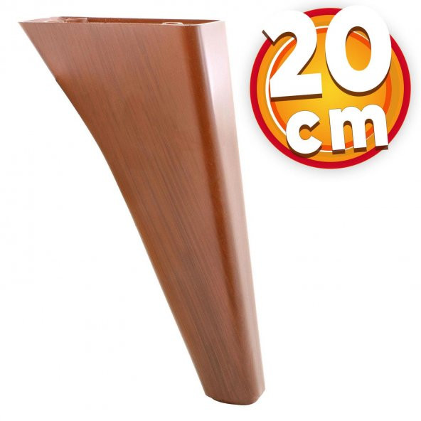 Lüks Mobilya Kanepe Sehpa TV Ünitesi Koltuk Ayağı 20 cm Kahverengi Oval Baza Ayak ürün görseli 1