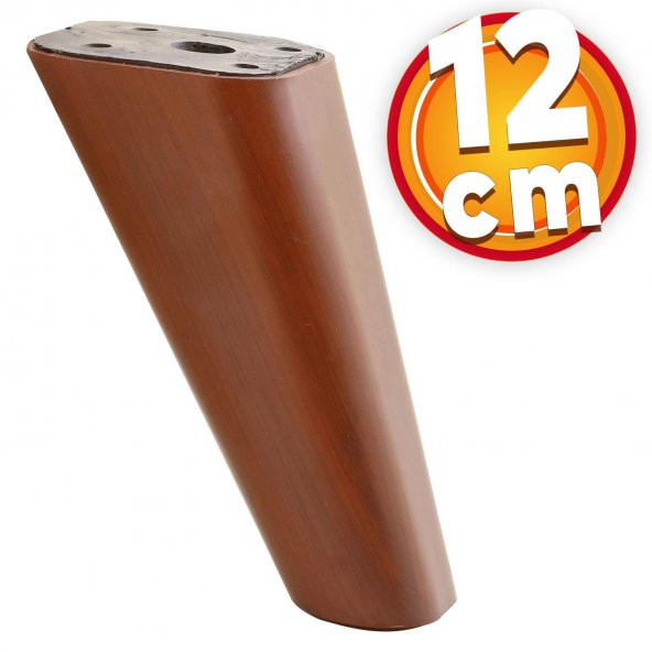 Lüks Mobilya Kanepe Sehpa TV Ünitesi Koltuk Ayağı 12 cm Kahverengi Oval Baza Ayak ürün görseli 1