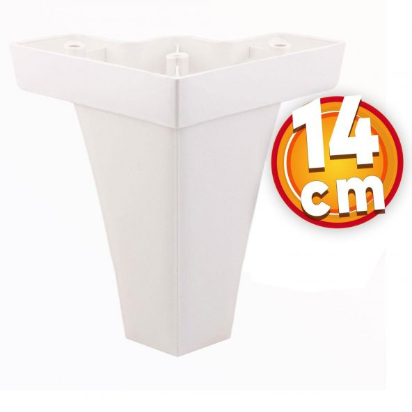Lüks Mobilya Kanepe Sehpa TV Ünitesi Koltuk Ayağı 14 cm Beyaz Baza Ayak ürün görseli 1