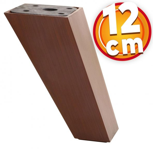 Lüks Mobilya Kanepe Sehpa TV Ünitesi Koltuk Ayağı 12 cm Kahverengi Baza Ayak ürün görseli 1