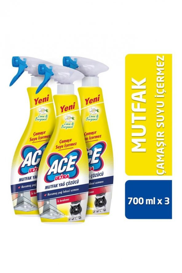 ACE Ultra Köpük Çamaşır Susuz Mutfak 700ml x3 ürün görseli 1