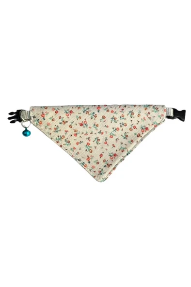 Coco Pet Fular Çiçek Desenli Ayarlanabilir Bandana Kedi Tasması ürün görseli 1