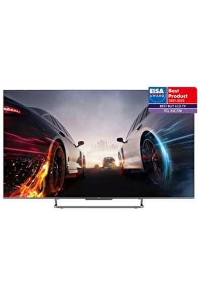 TCL 55C728 4K Ultra HD 55" 140 Ekran Uydu Alıcılı Android Smart QLED TV ürün görseli 1