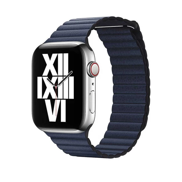 Apple Watch Ultra 49mm Kordon KRD-09 Mıknatıslı Deri Kordon ürün görseli 1