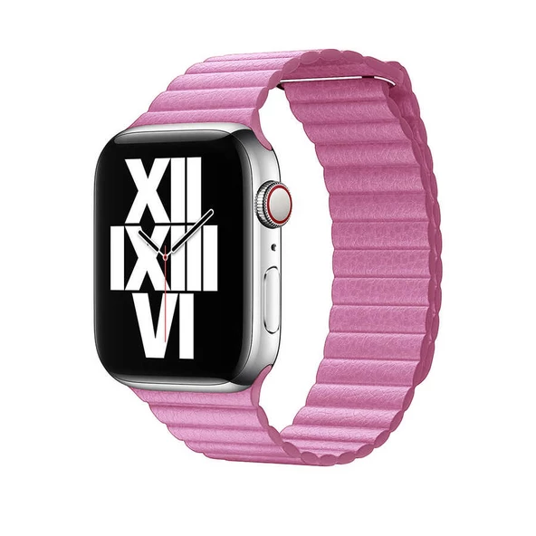 Apple Watch 40mm KRD-09 Mıknatıslı Deri Kordon - Resim 9