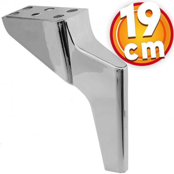 Lüks Mobilya Kanepe Sehpa TV Ünitesi Koltuk Ayağı 19 cm Krom Baza Ayak ürün görseli 1