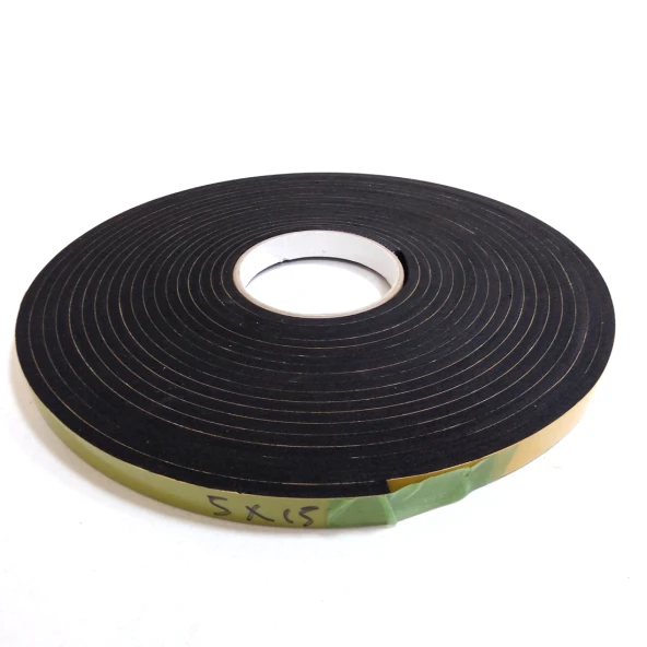 Contacall Kapı Pencere İzoalsyon Bandı Yapışkan Sünger 5 mm Kalınlık 15 mm Genişlik 10 Metre Uzunluk / EVA-5*15 ürün görseli 1
