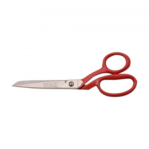 Merze 3257-8 Tırtırlı Kırmızı Saplı Yatık Regula Makası No:8 D110 ürün görseli 1