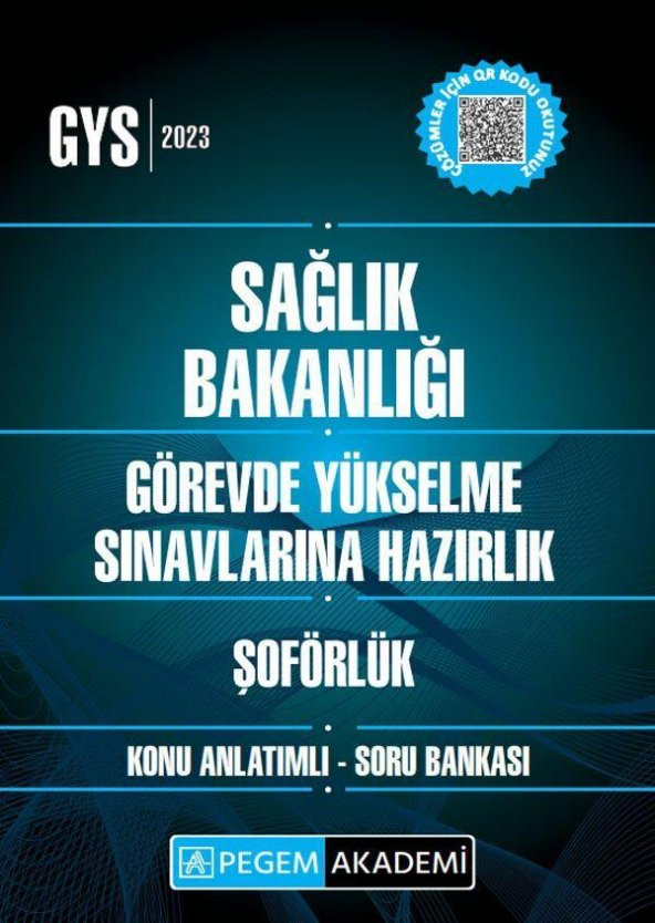 2023 Sağlık Bakanlığı Görevde Yükselme Sın. Haz. Şoförlük Konu Anlatımlı Soru Bankası Pegem ürün görseli 1