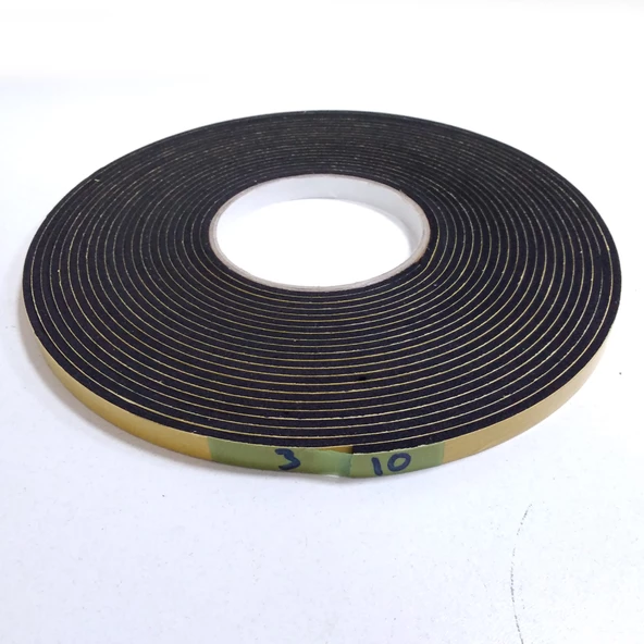 Contacall Kapı Pencere İzolasyon Bandı / Kapı Pencere Yalıtım Süngeri EPDM-3 mm Kalınlık 10 mm Genişlik 10 Metre Uzunluk ürün görseli 1