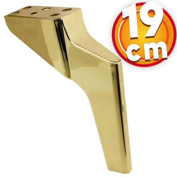 Lüks Mobilya Kanepe Sehpa TV Ünitesi Koltuk Ayağı 19 cm Gold Altın Baza Ayak ürün görseli 1