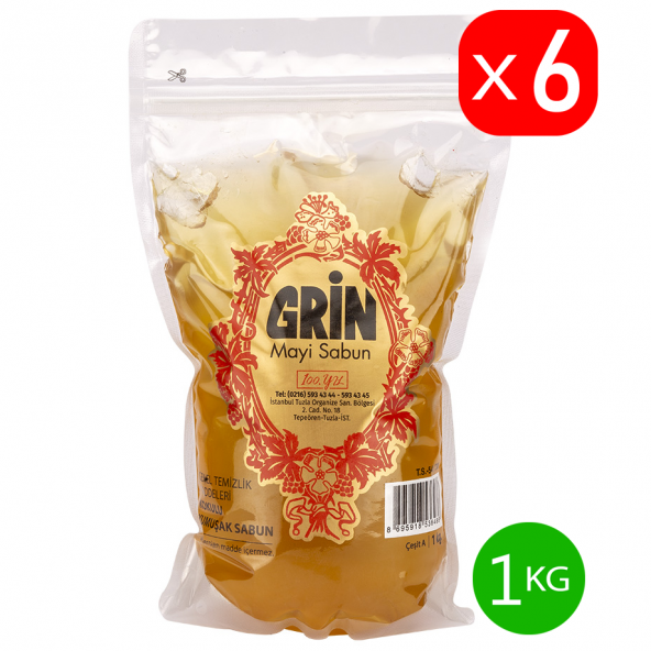 GRİN 1 kg Ekolojik Arap Sabunu (6 ADET) ürün görseli 1
