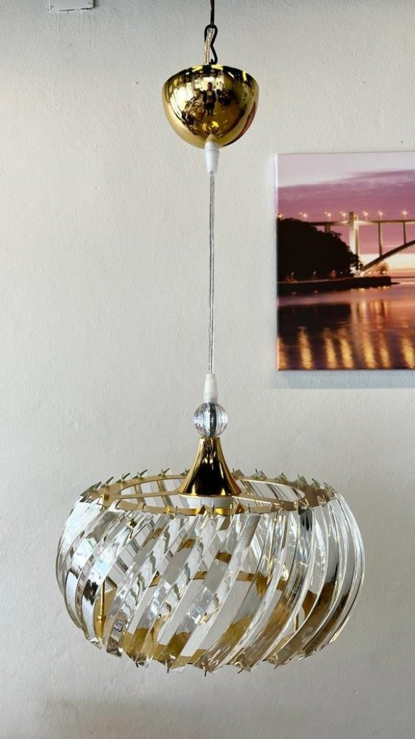 Titan Kristal cam Avize Gold ürün görseli 1