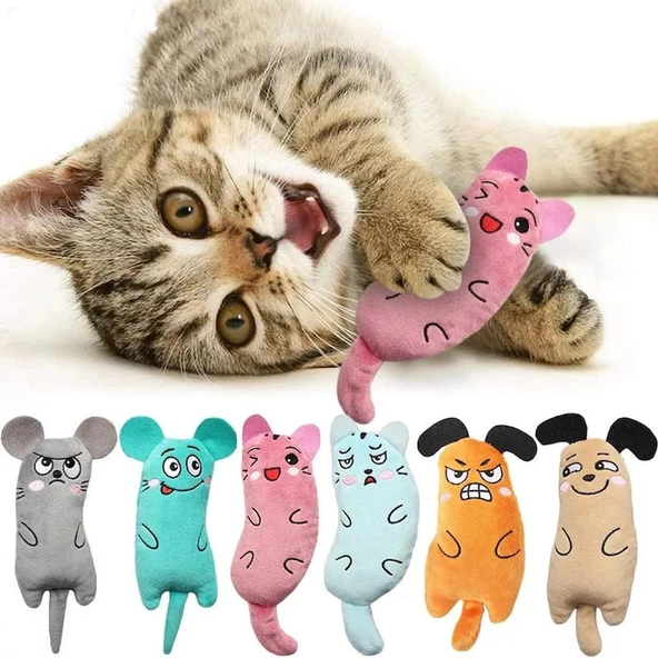 TİNEKE PELUŞ KEDİ OYUNCAĞI KEDİ OTLU CATNİPLİ   6 ÇEŞİT PELUŞ ürün görseli 1