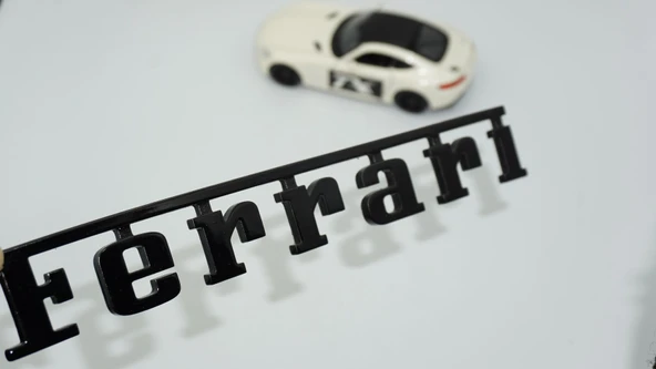 DK Tuning Ferrari Bagaj Siyah ABS 3M Yazı Logo Amblem ürün görseli 1
