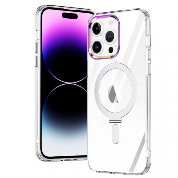 iPhone 14 Pro Max Magsafe Kablosuz Şarj Uyumlu Şeffaf Kılıf ürün görseli 1