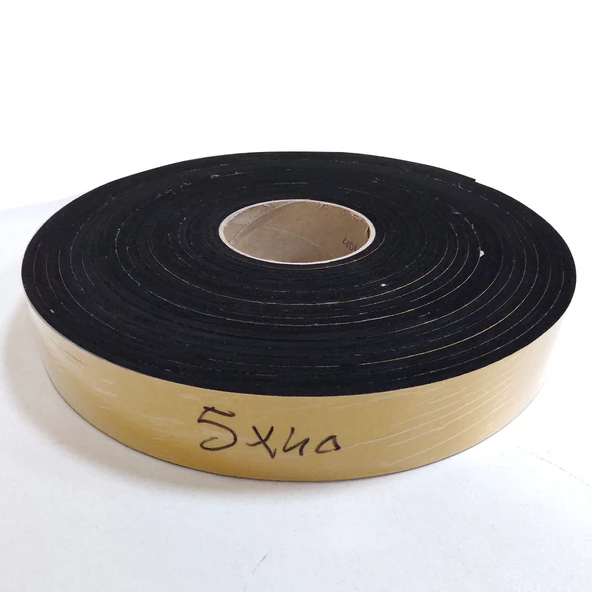 Contacall Kapı Pencere İzolasyon Bandı Yapışkan Sünger 5 mm Kalınlık 40 mm Genişlik 10 Metre Uzunluk / EPDM-5*40 ürün görseli 1