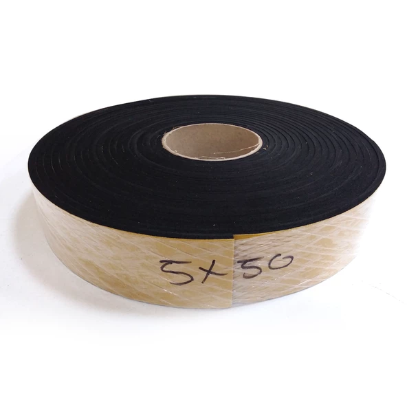Kapı Pencere İzolasyon Bandı Yapışkan Sünger 5 mm Kalınlık 50 mm Genişlik 10 Metre Uzunluk/ Epdm-5*50 ürün görseli 1