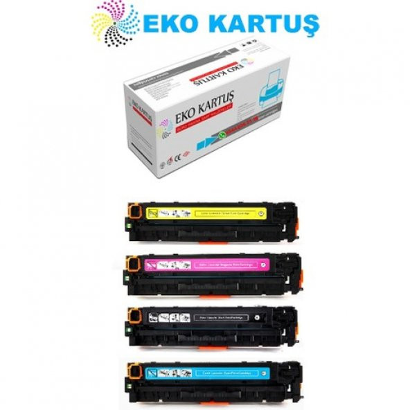 Eko Kartuş Hp Color Laserjet Pro Mfp M180 (CF530A-CF531A-CF532A-CF533A) (205A) Set Muadil Toner ürün görseli 1