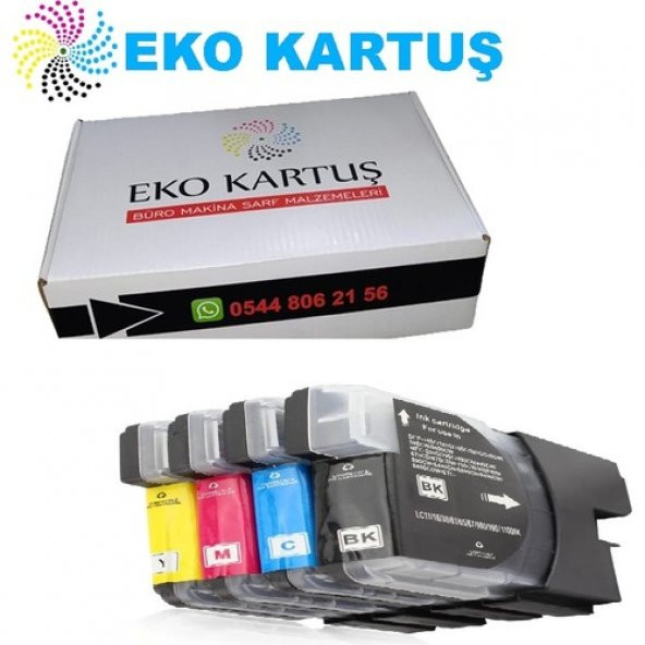 Eko Kartuş Brother DCP-585CW 4 Renk (LC67-LC11-LC16-LC38-LC61-LC65)MUADIL Kartuş, ürün görseli 1