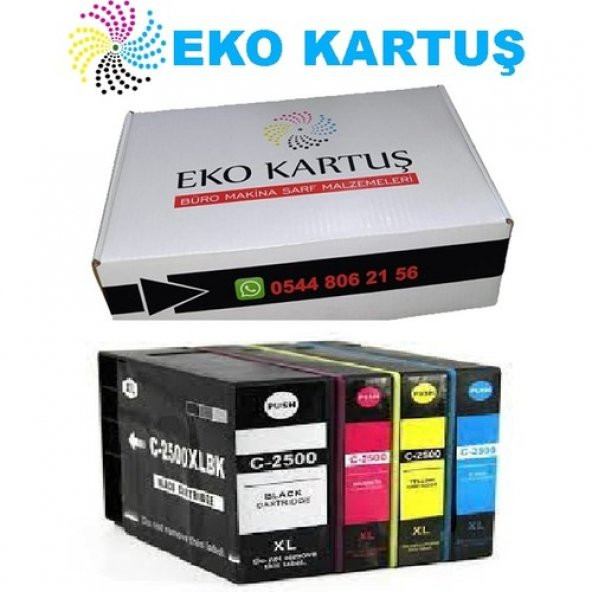 Eko Kartuş Canon Maxify İB-4150 4 Renk  PGI-2500 Xl Muadil Kartuş, ürün görseli 1