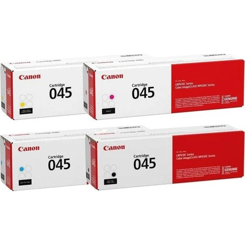 Canon CRG-045 Toner Seti Cmyk - MF-633CDW-MF-634CDW 2200 Sayfa Renkli Toner ürün görseli 1
