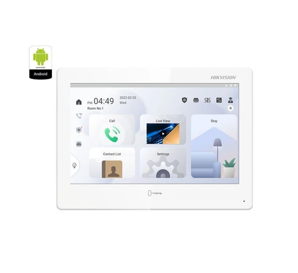 Hikvision DS-KH9510-WTE1(B) 10.1" ANDROİD Wi-Fi Dokunmatik Çok Yönlü Mikrofon İnterkom İç Ünite ürün görseli 1