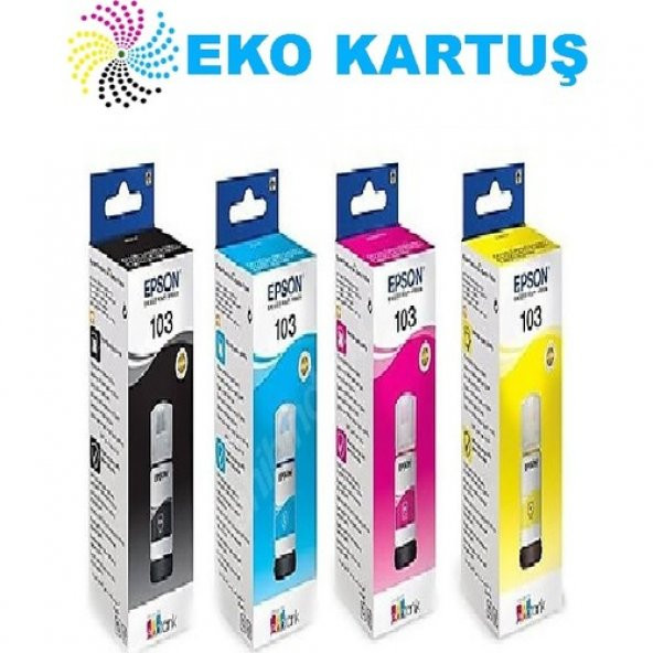 Eko Kartuş Epson Ecotank L3110 (103 4 Renk) Takım Mürekkep ürün görseli 1