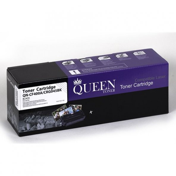 Queen Hp 201A CF400A Muadil Toner 1400 Sayfa Siyah ürün görseli 1