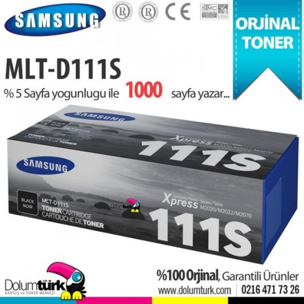 Samsung MLT-D111S / Xpress M2020 / M2022 / M2070 Orjinal Toner ürün görseli 1