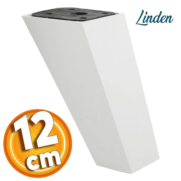 Linden Lüks Mobilya Kanepe Sehpa Tv Ünitesi Koltuk Ayağı 12 Cm Beyaz Köşeli Baza Ayakları ürün görseli 1