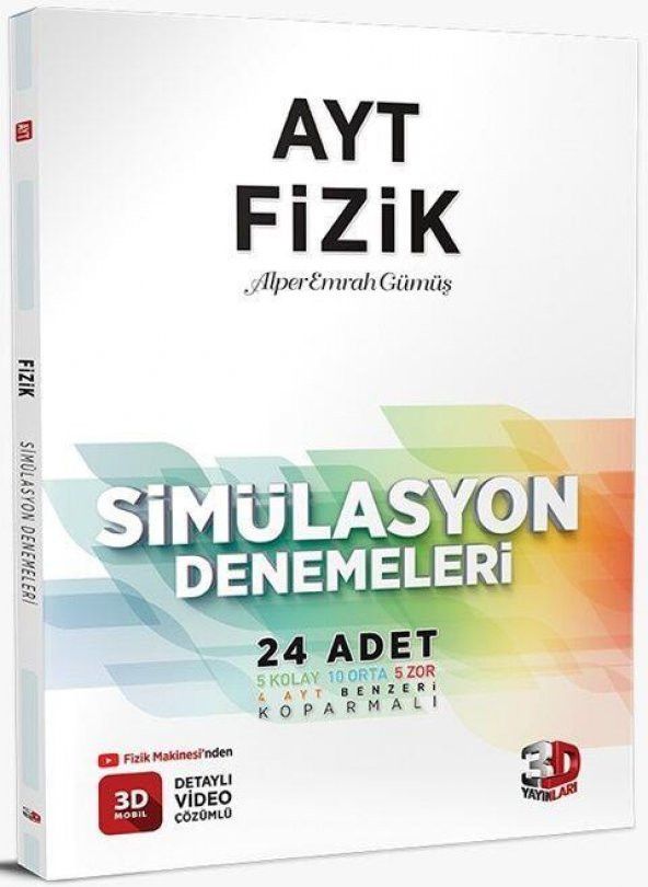 AYT Fizik Simülasyon Denemeleri 3D Yayınları ürün görseli 1