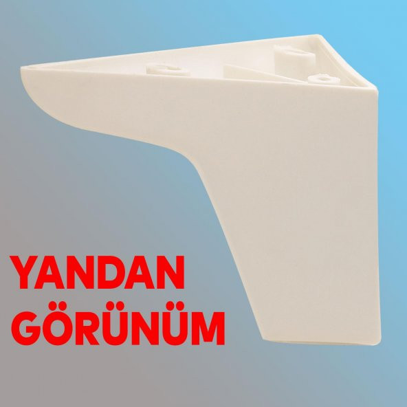 Lüks Mobilya Kanepe Sehpa Puf Koltuk Ayağı 10 cm Beyaz Yatak Baza Ayak ürün görseli 1