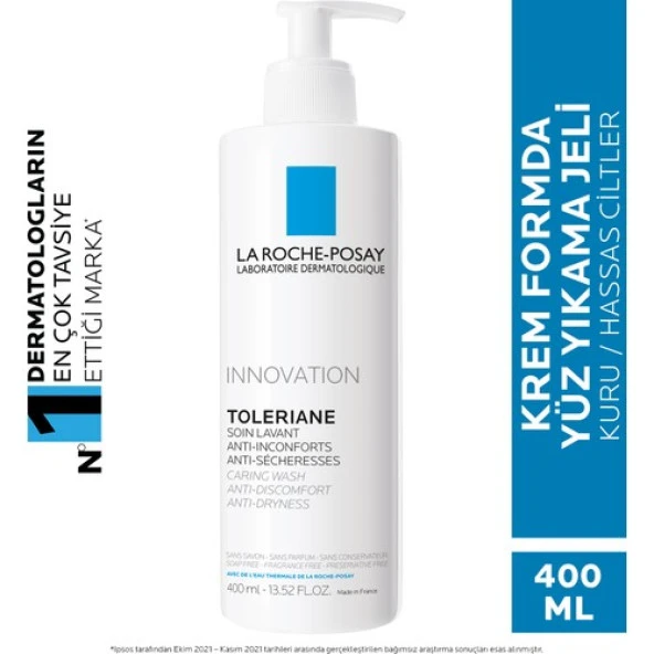 La Roche-Posay Toleriane Caring Krem Temizleyici Kuru/Hassas Ciltler 400Ml ürün görseli 1