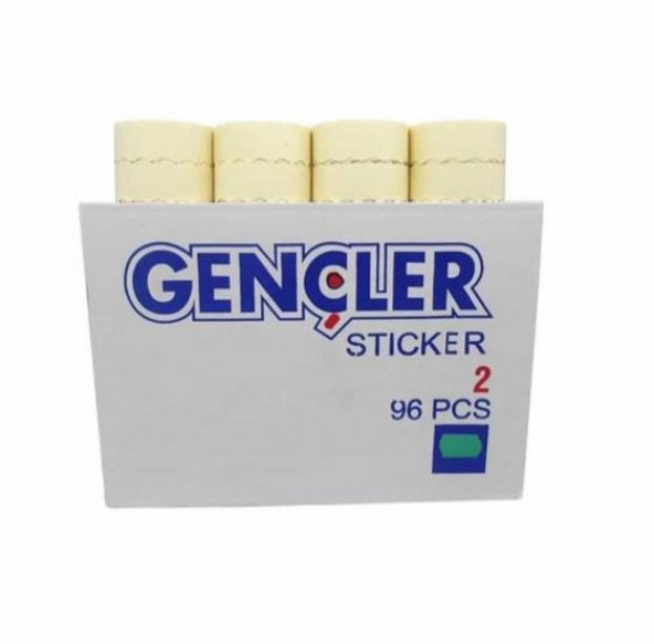Gençler Açık Yeşil Meto Etiketi 2 No (96 Rulo) (1 Rulo 1000 Adet) R6 ürün görseli 1