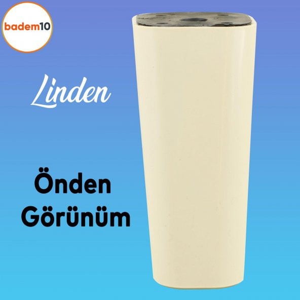 Lüks Mobilya Kanepe Sehpa TV Ünitesi Koltuk Ayağı 12 cm Krem Oval Baza Ayak ürün görseli 1