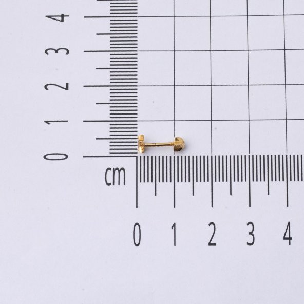 Tektaş 14 Ayar Tragus Altın Küpe - Resim 6