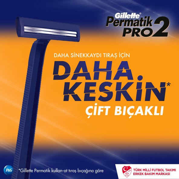 Gillette Permatik Pro2 Kullan At Tıraş Bıçağı 10x2 20 Adet ürün görseli 1