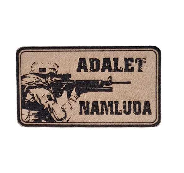 ADALET NAMLUDA Deri PEÇ - Arma - Askeri Patch ürün görseli 1