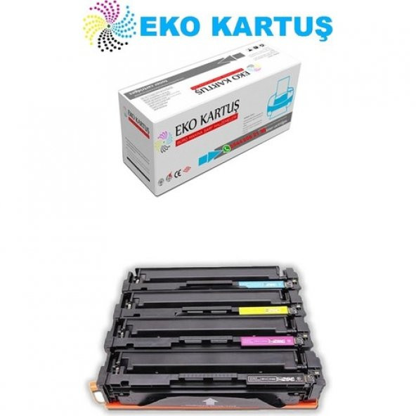 Eko Kartuş Canon I-Sensys LBP-640C (CF540A-CF541A-CF542A-CF543A) (203A) Set Muadil Toner ürün görseli 1
