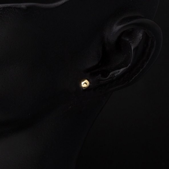 14 Ayar Altın Top Küpe 5 mm. - Resim 6