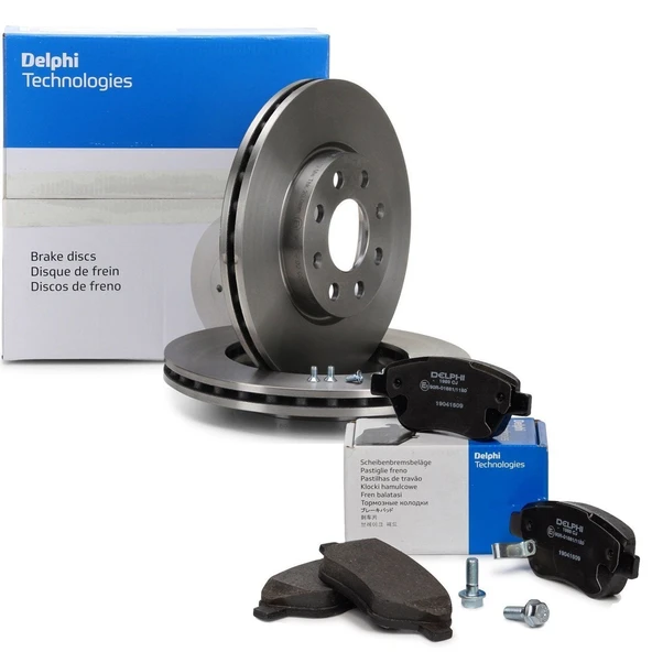 Opel Corsa D 1.2/1.4  Benzinli Ön Fren Disk 257mm ve Ön Balata Takımı Delphi ürün görseli 1