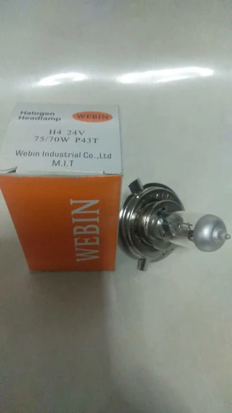 Halogen Ampul 24V H4 75-70w P43t Çanaklı - Resim 2