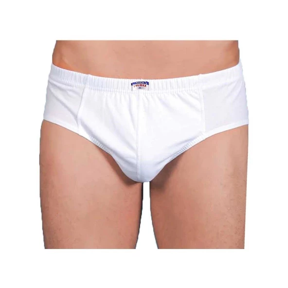 12 Li Paket Paşa Yıldız Erkek Penye Slip Külot Beyaz Dar Kalıp ürün görseli 1