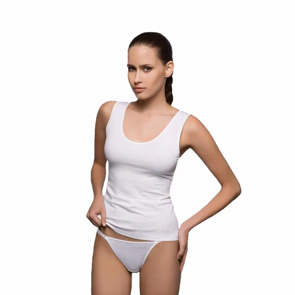 Kom Kadın Geniş Askılı Atlet Basic Singlet Atlet ürün görseli 1
