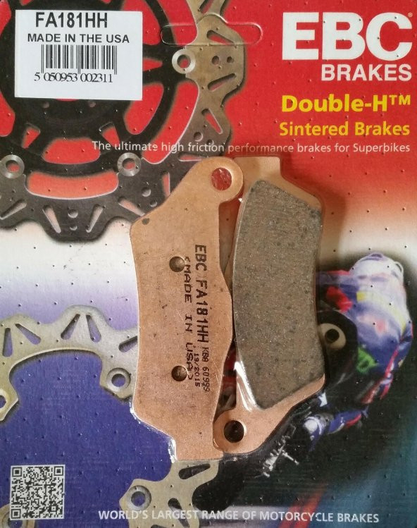 Ebc Fa181Hh 2003-2006 Ducati Monster 620ie Ön Fren Balatası Sinterli Balata ürün görseli 1