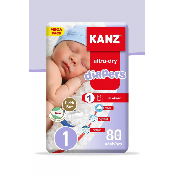 Kanz 1 Numara Yenidoğan 80'li Bebek Bezi ürün görseli 1