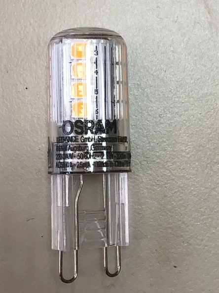 3 ADET OSRAM G9 LED 3W  30W 320 LÜMEN 2700 KELVİN SARI ürün görseli 1