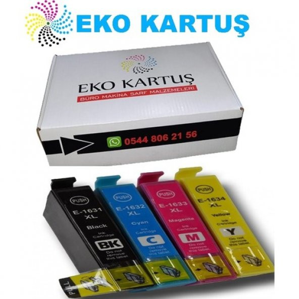 Eko Kartuş Epson Workforce WF-2650DWF 4 RENK(16XL T1631-1634 ) Muadil Kartuş, ürün görseli 1