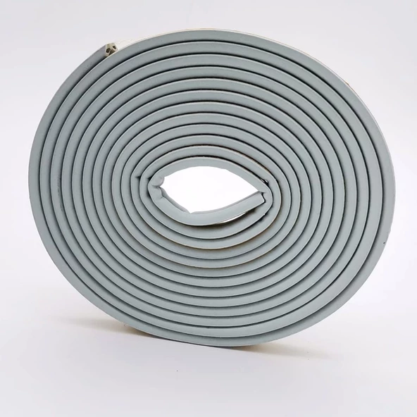 Contacall Bondit Çift Sarım Kauçuk Kapı ve Pencere İzolasyon Bandı Fitili 25X2- 50 Metre Gri ürün görseli 1